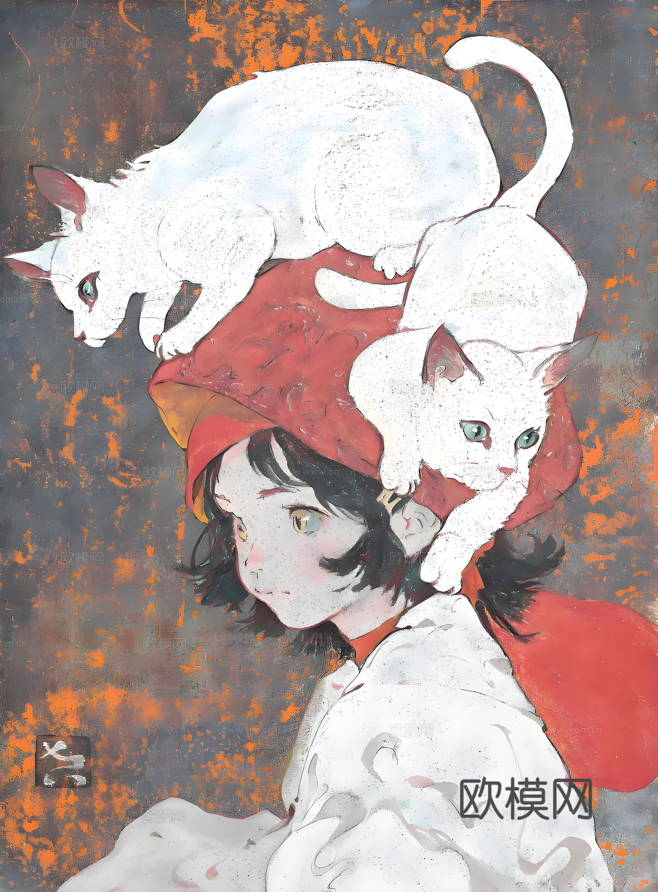 挂画现代艺术画芯