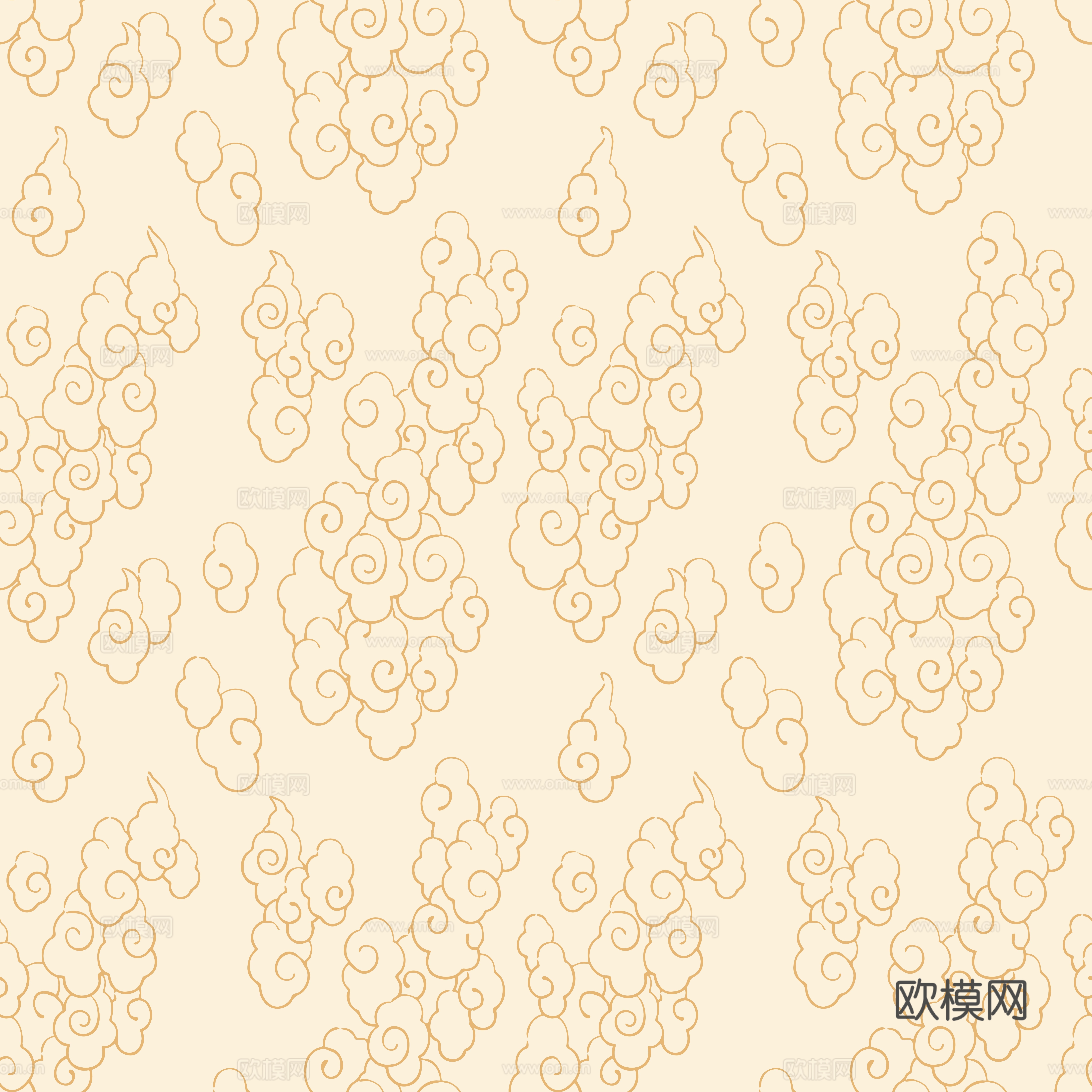 新中式祥云布纹