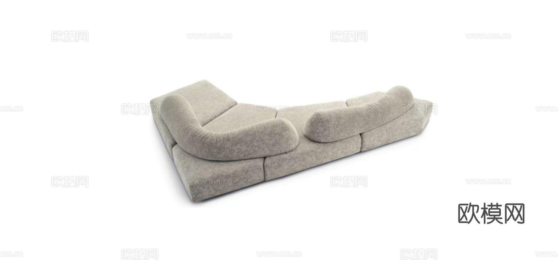 edra 转角沙发3d模型下载