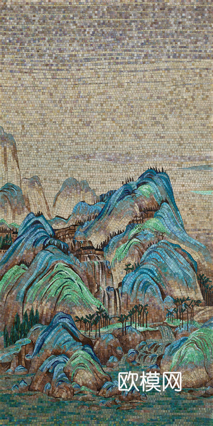 千里江山图马赛克