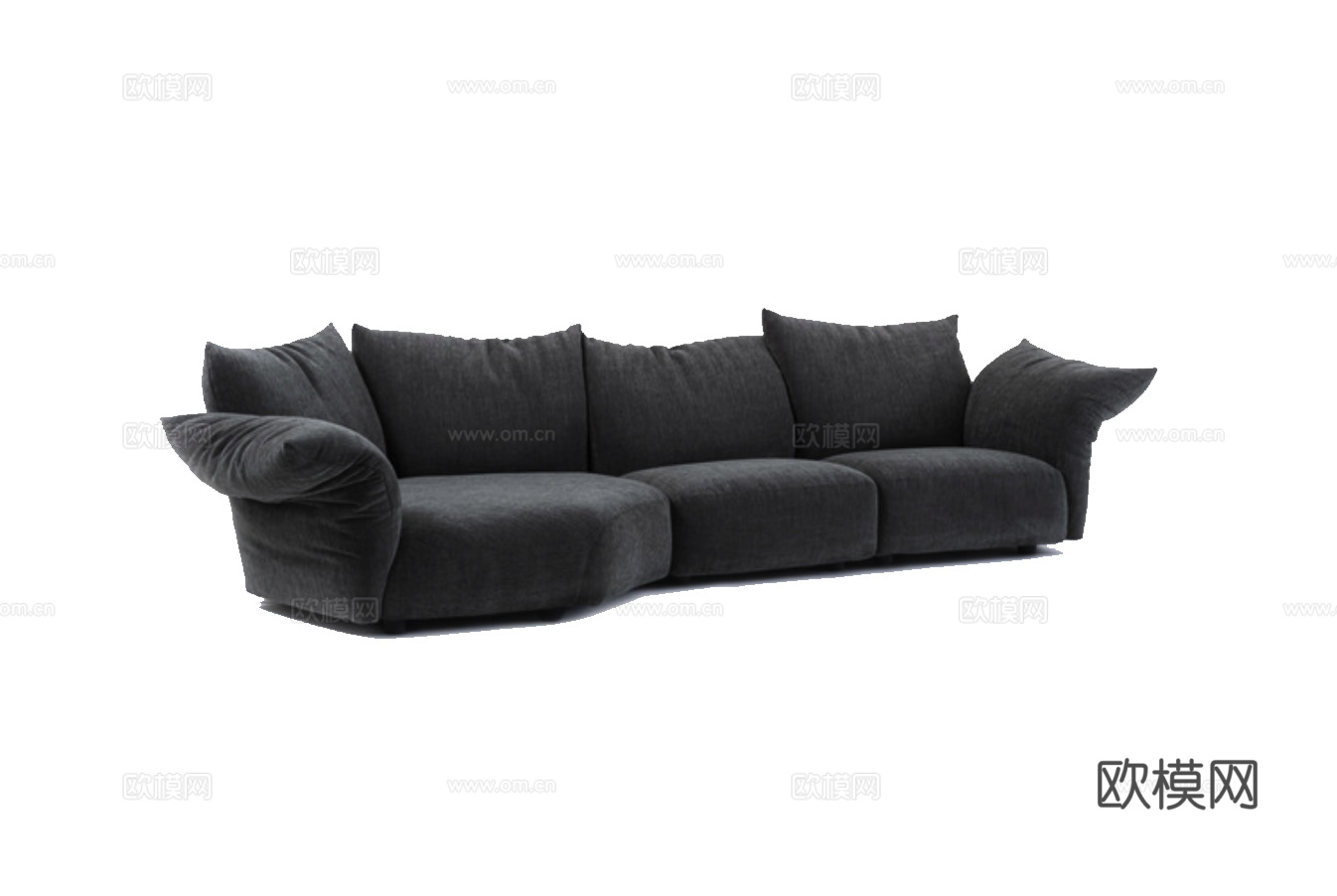 edra 三人沙发3d模型下载（渲染图1）