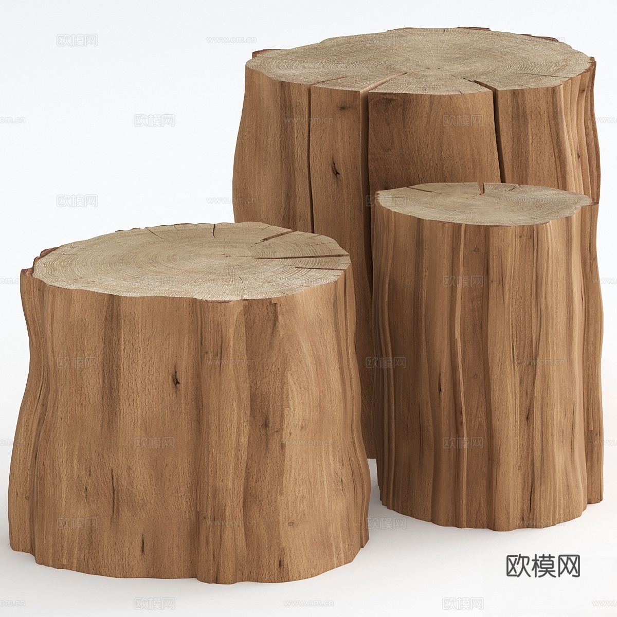 树桩咖啡桌3d模型下载