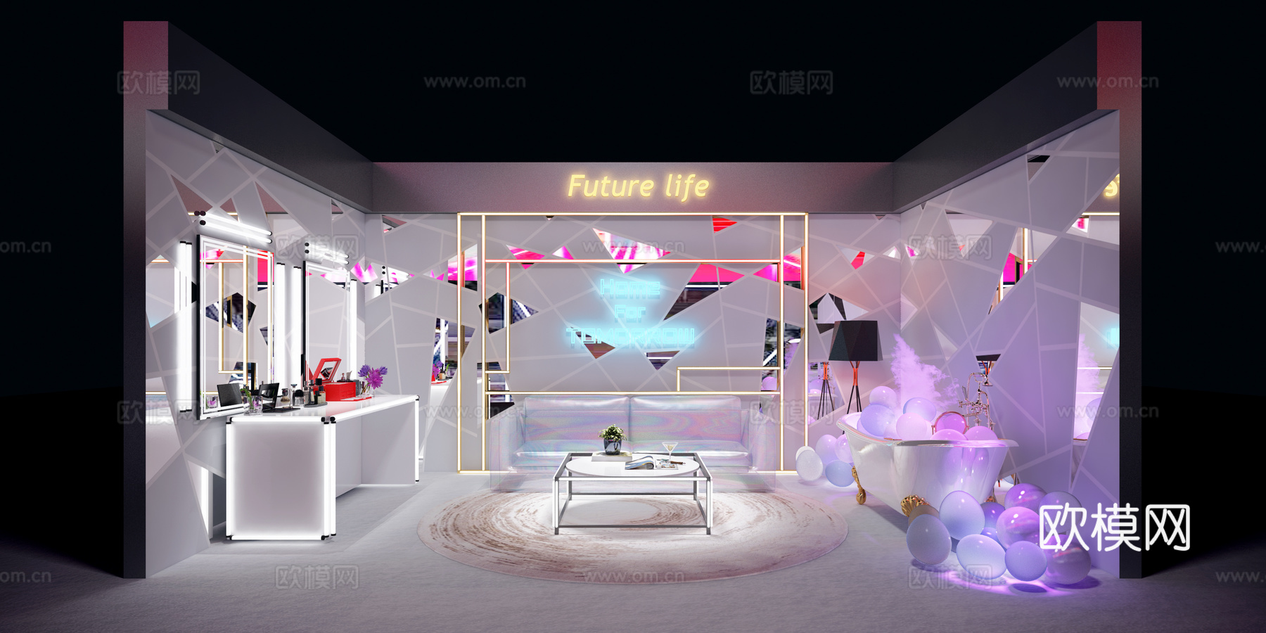 现代展会展厅 创意3d模型