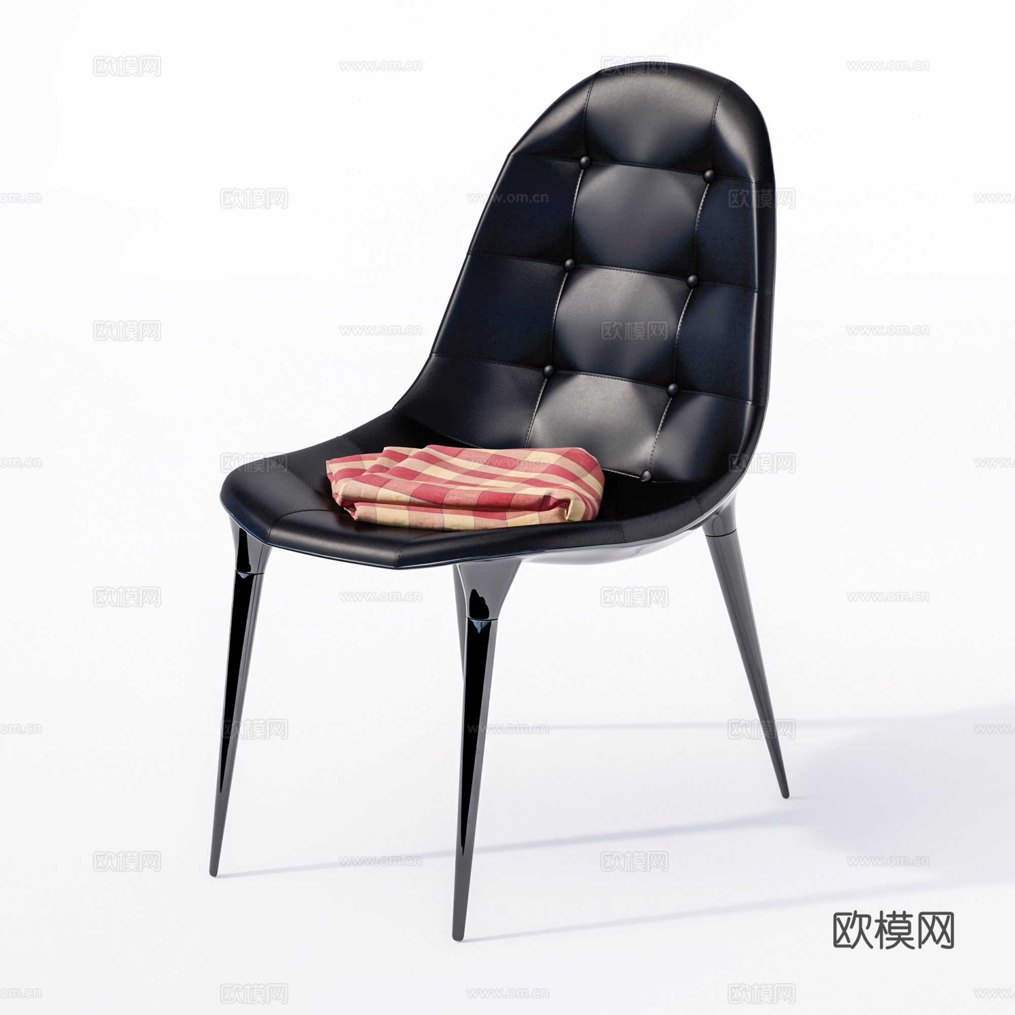简易休闲椅  皮椅单椅  餐椅书椅su模型