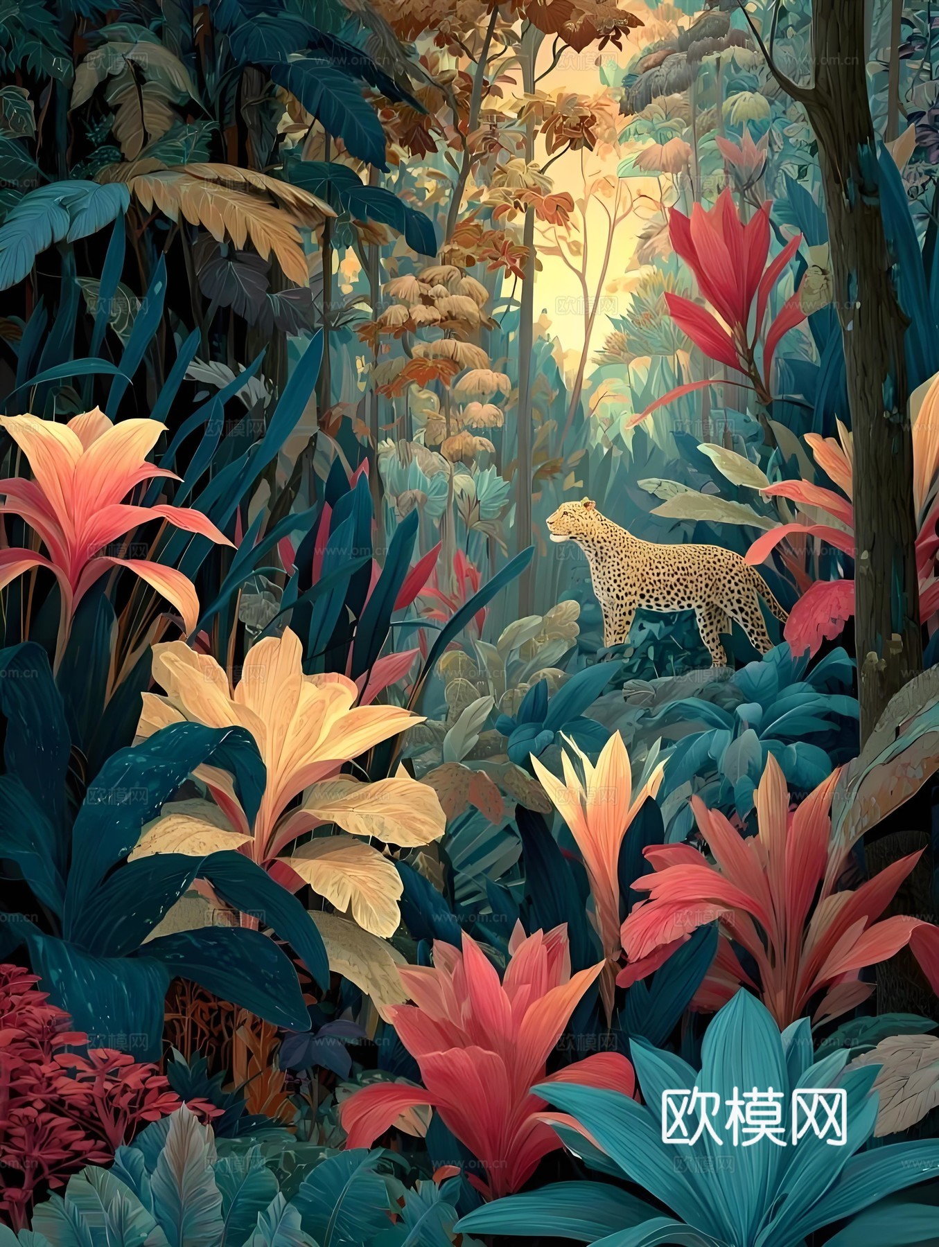 豹子挂画画芯