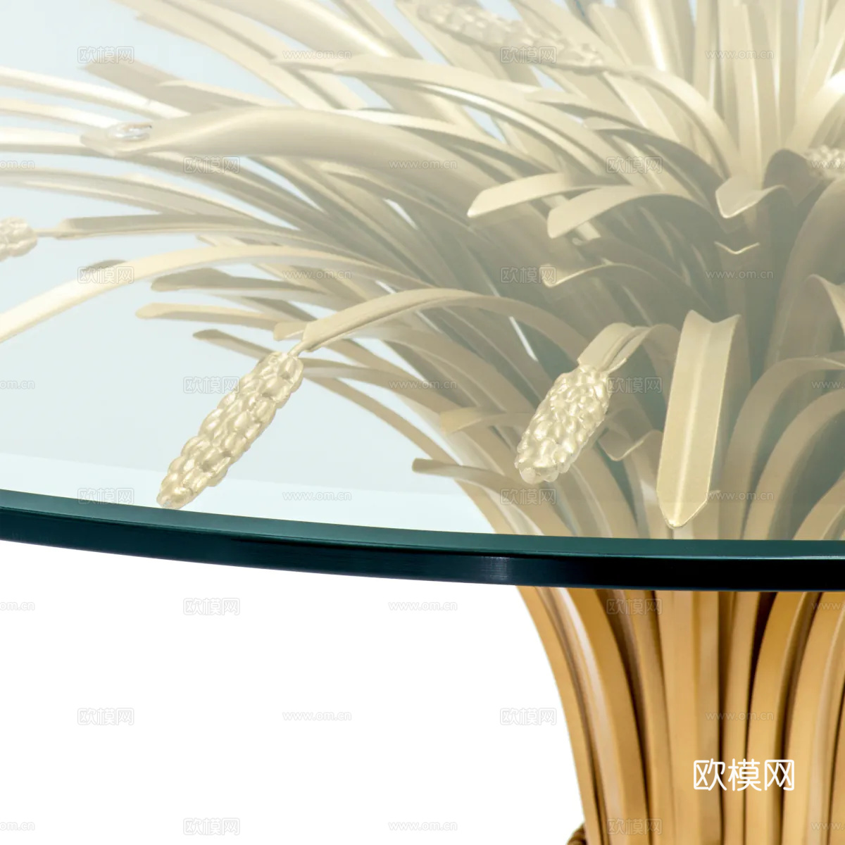 ELCHHOLTZ 轻奢玻璃餐桌3d模型下载（渲染图3）