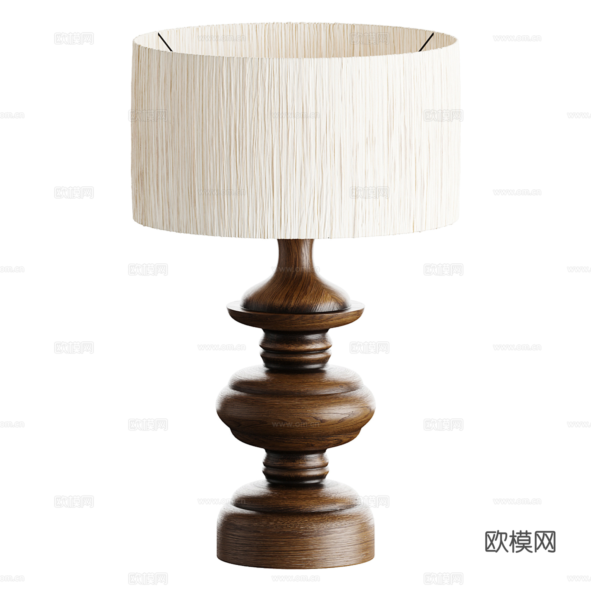 中古风台灯3d模型下载（渲染图2）