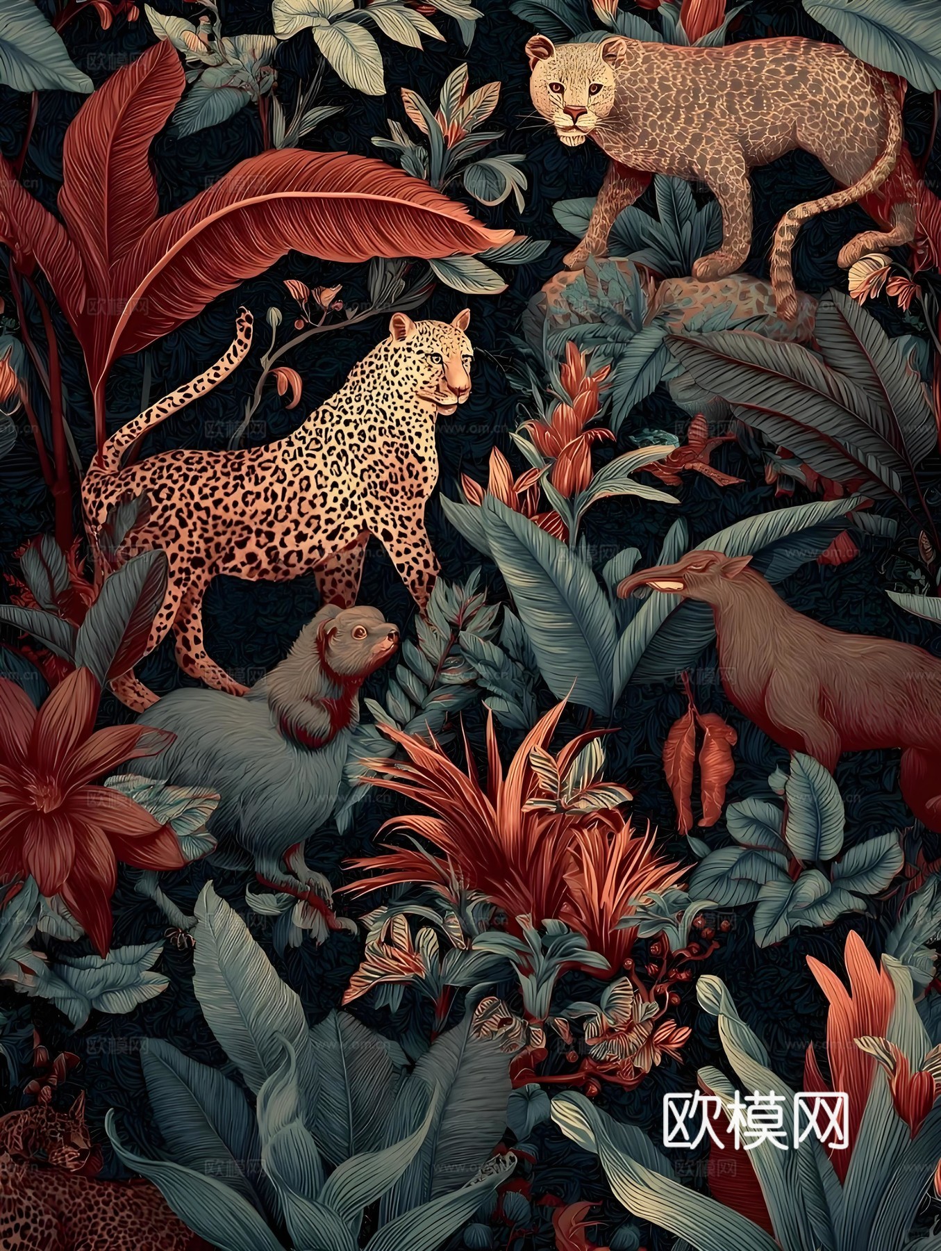 豹子挂画画芯