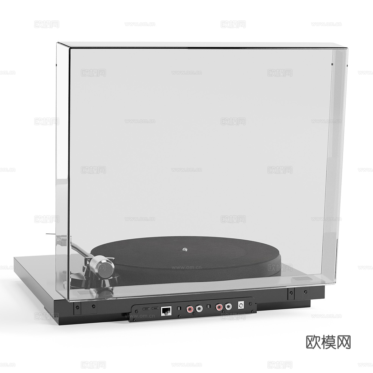 现代意式极简电唱机 唱片机3d模型下载（渲染图3）