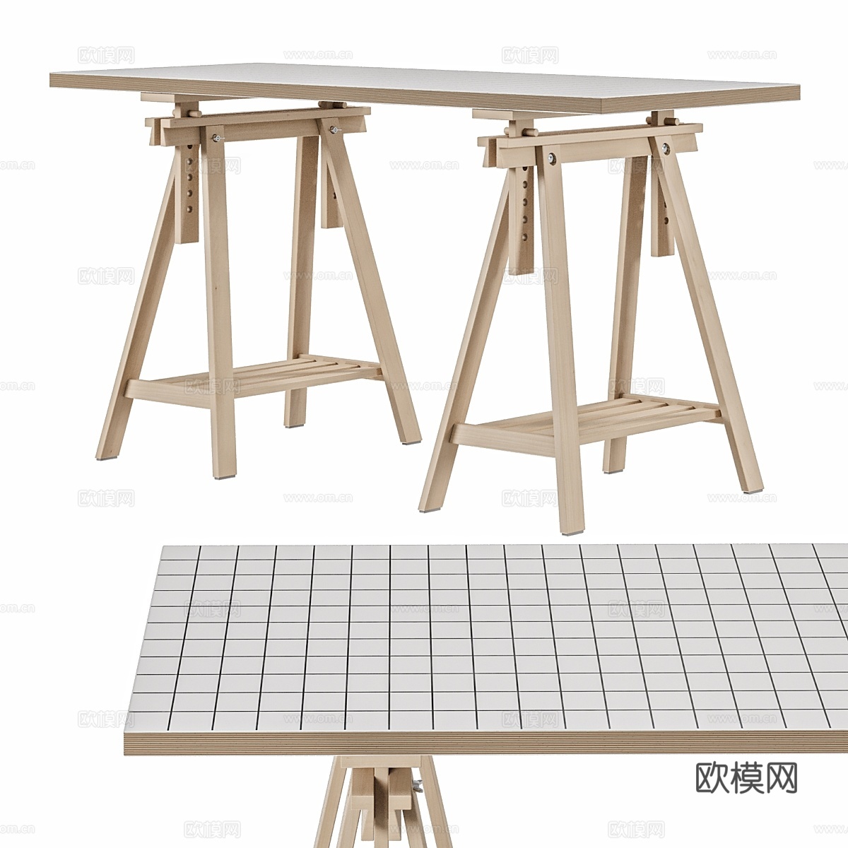 工作台IKEA MÅLSKYTT MITTBACK LAGK3d模型