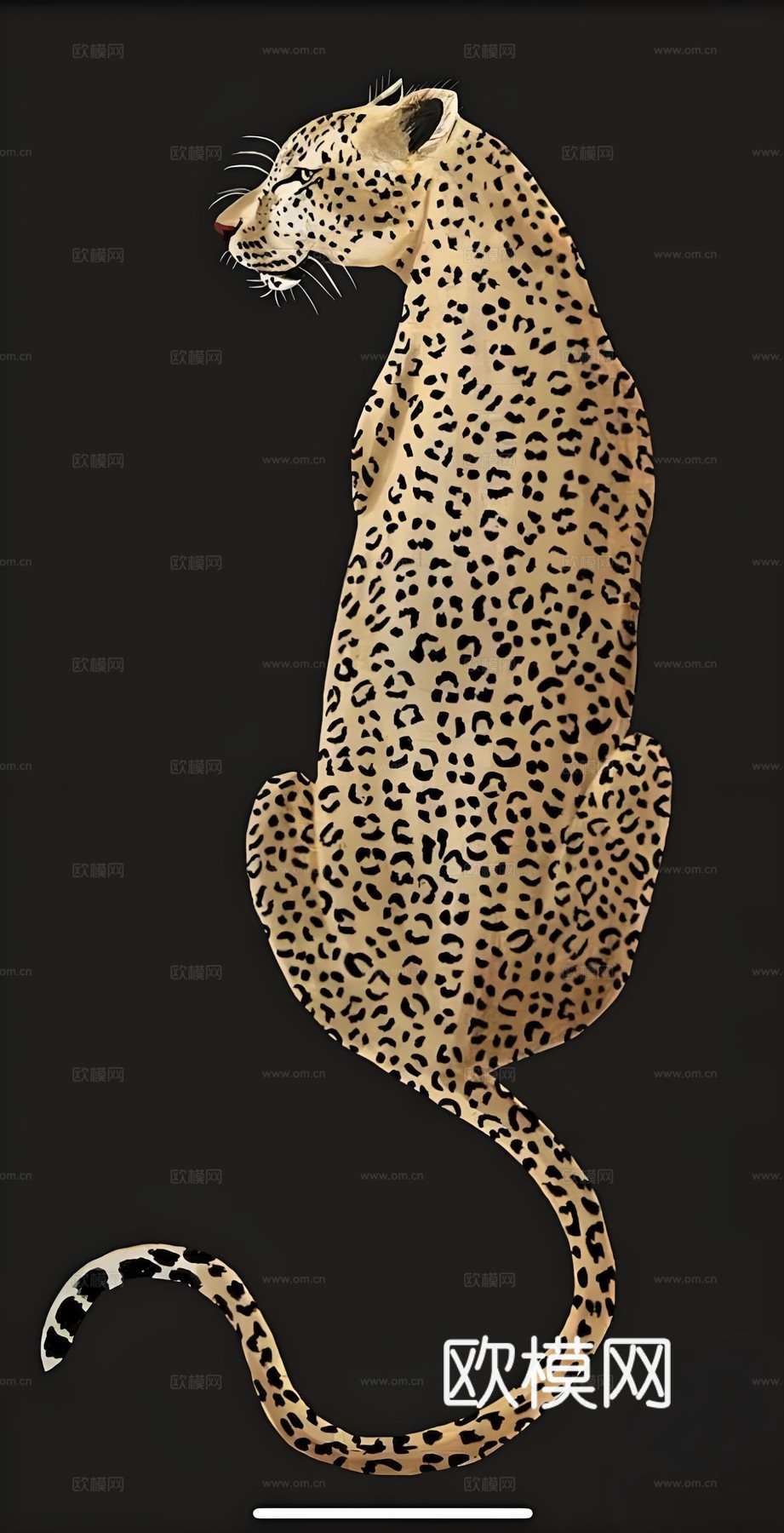 豹子画芯挂画