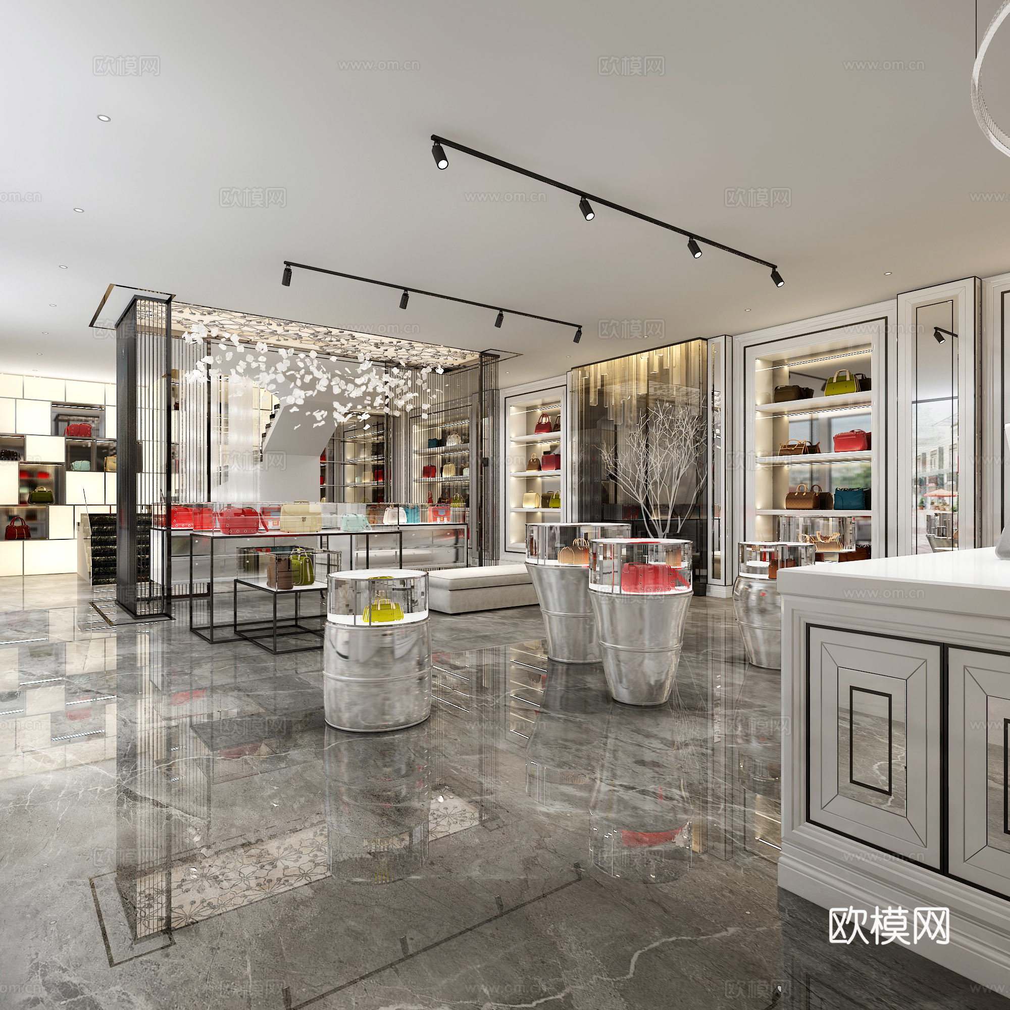 现代商场包包专卖店3d模型