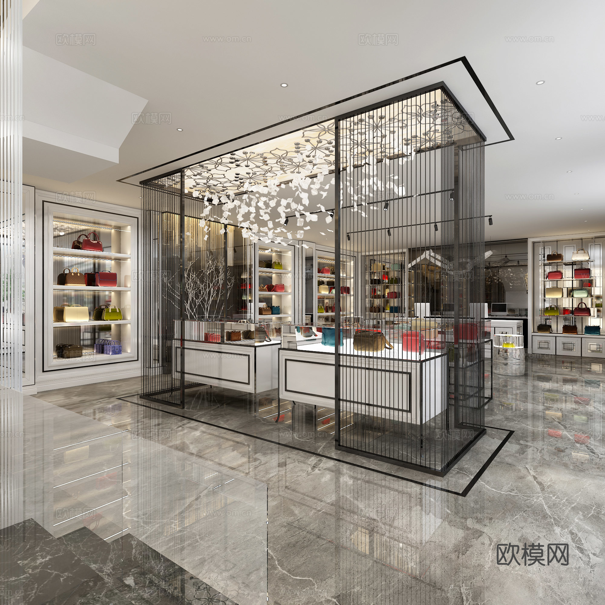 现代商场包包专卖店3d模型