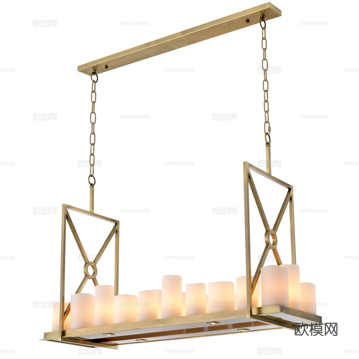 ELCHHOLTZ 中古风烛台吊灯3d模型下载（渲染图4）