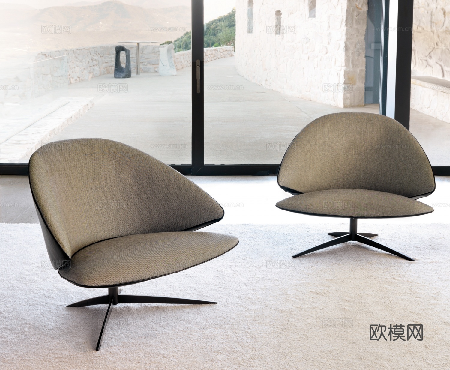 desiree 意式休闲椅3d模型下载（渲染图3）