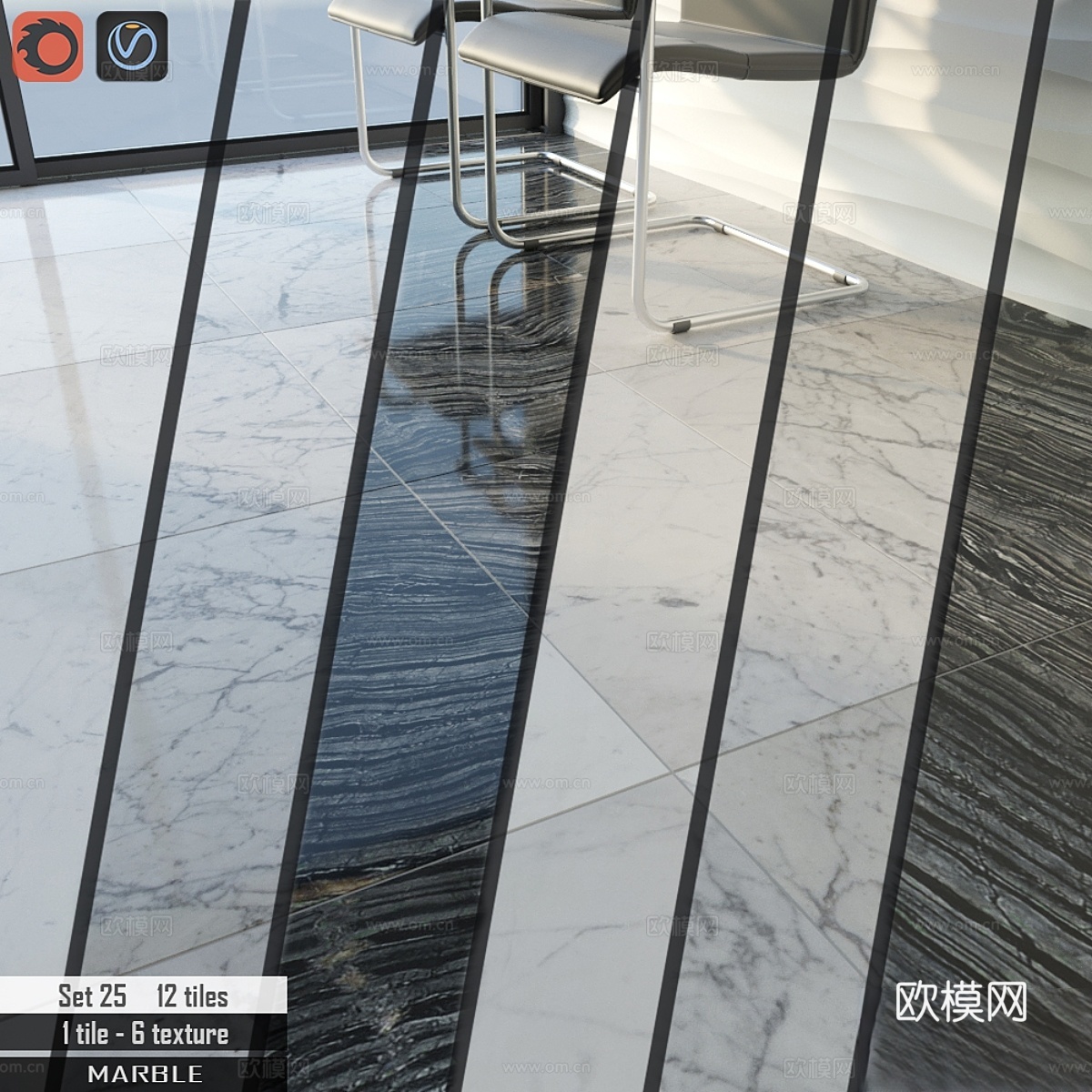 石材瓷砖套装253d模型