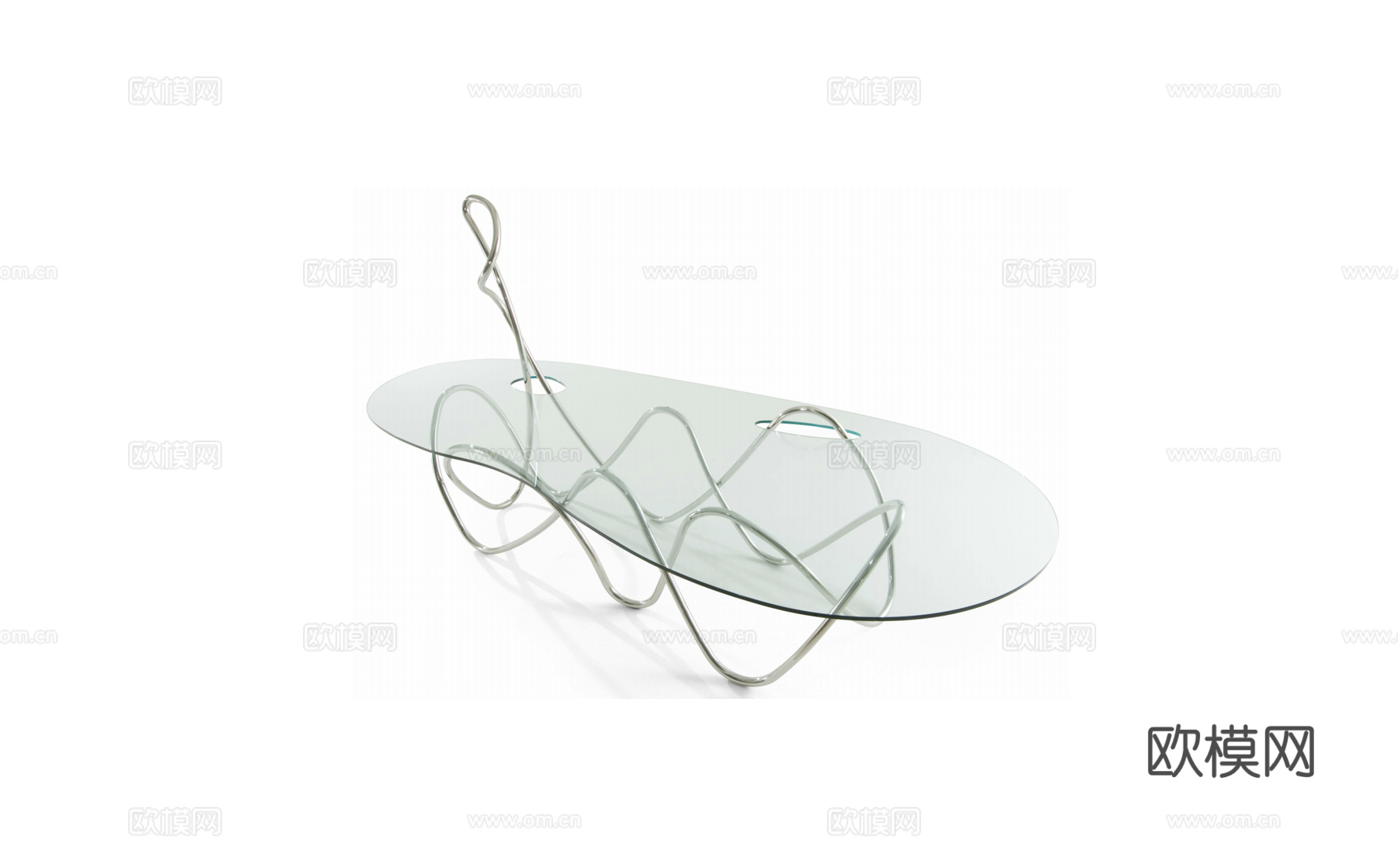 edra 玻璃茶几3d模型下载（渲染图1）