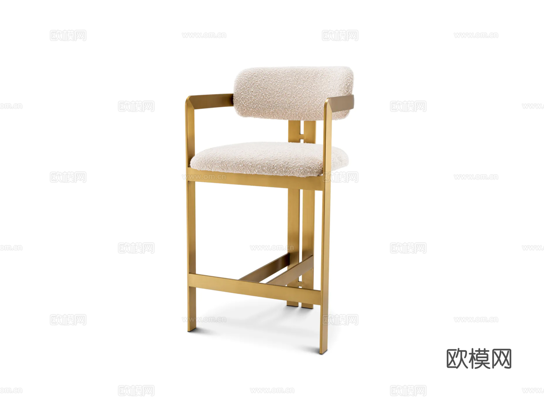 ELCHHOLTZ 轻奢吧椅3d模型下载（渲染图1）