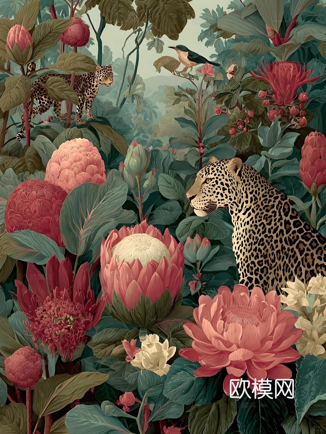 豹子挂画画芯