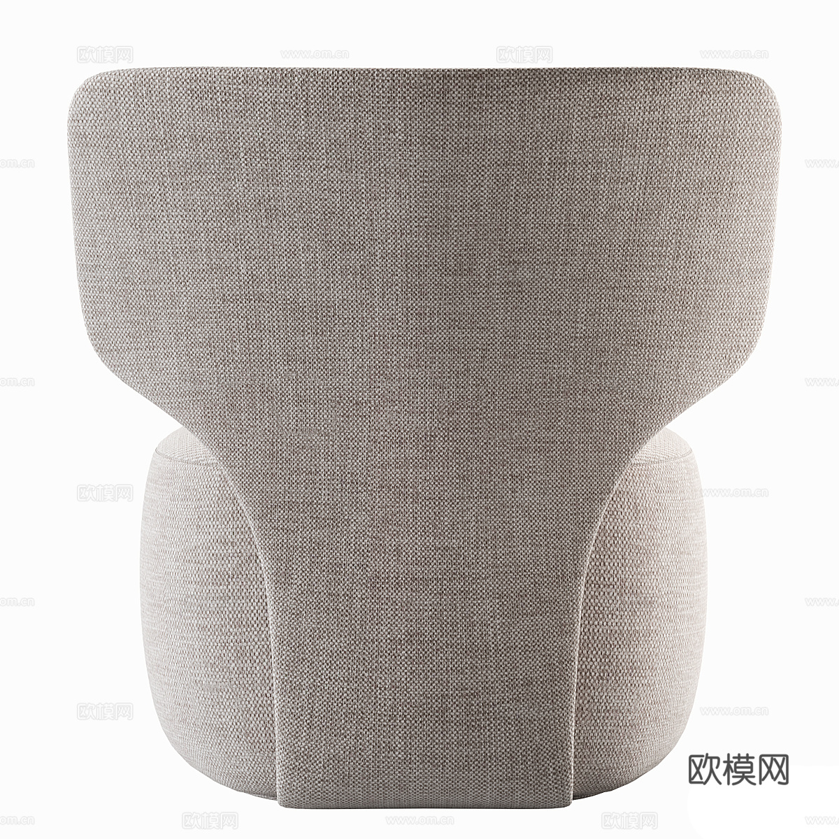 现代意式布艺扶手椅3d模型