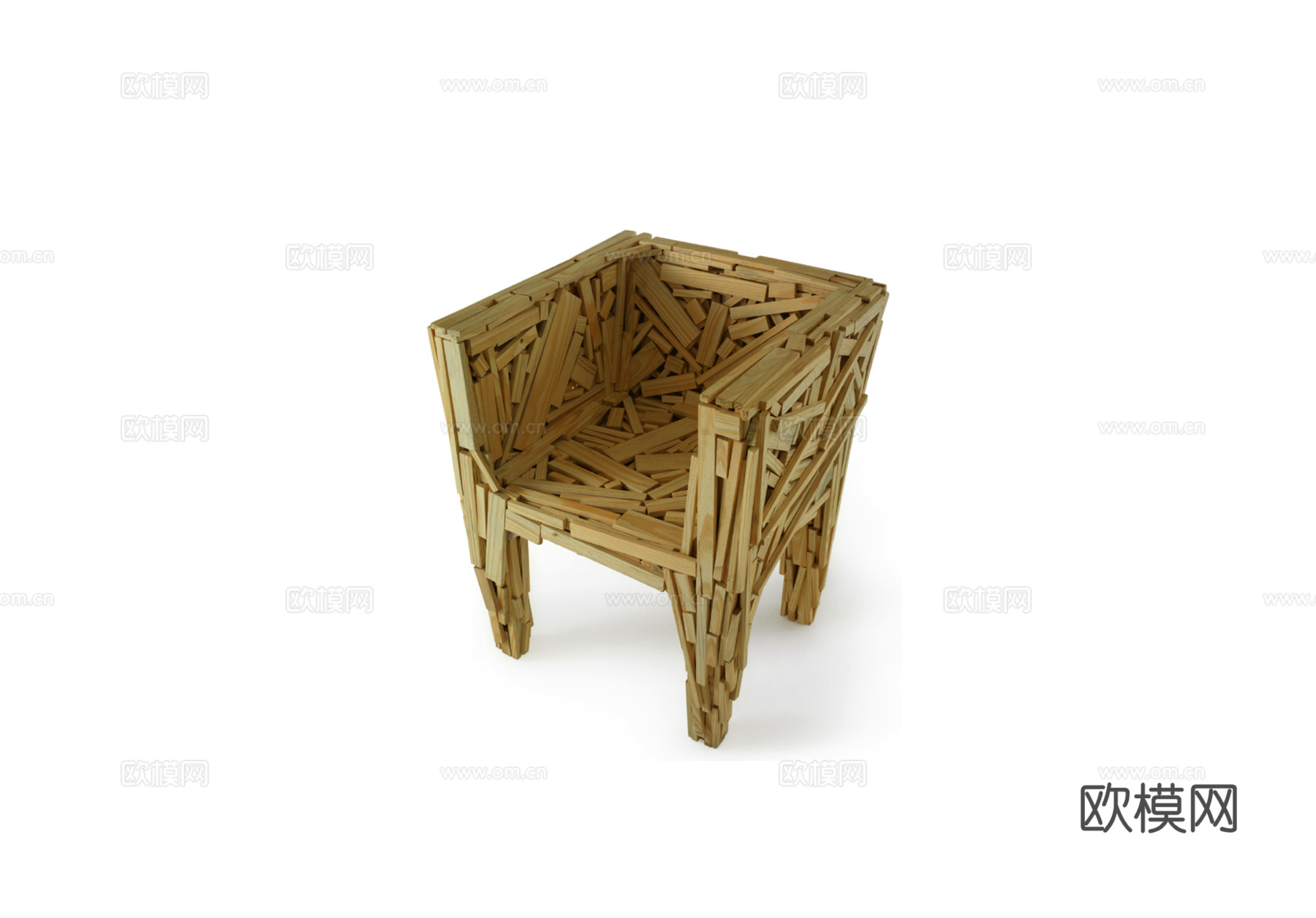 edra 意式休闲椅3d模型下载（渲染图1）