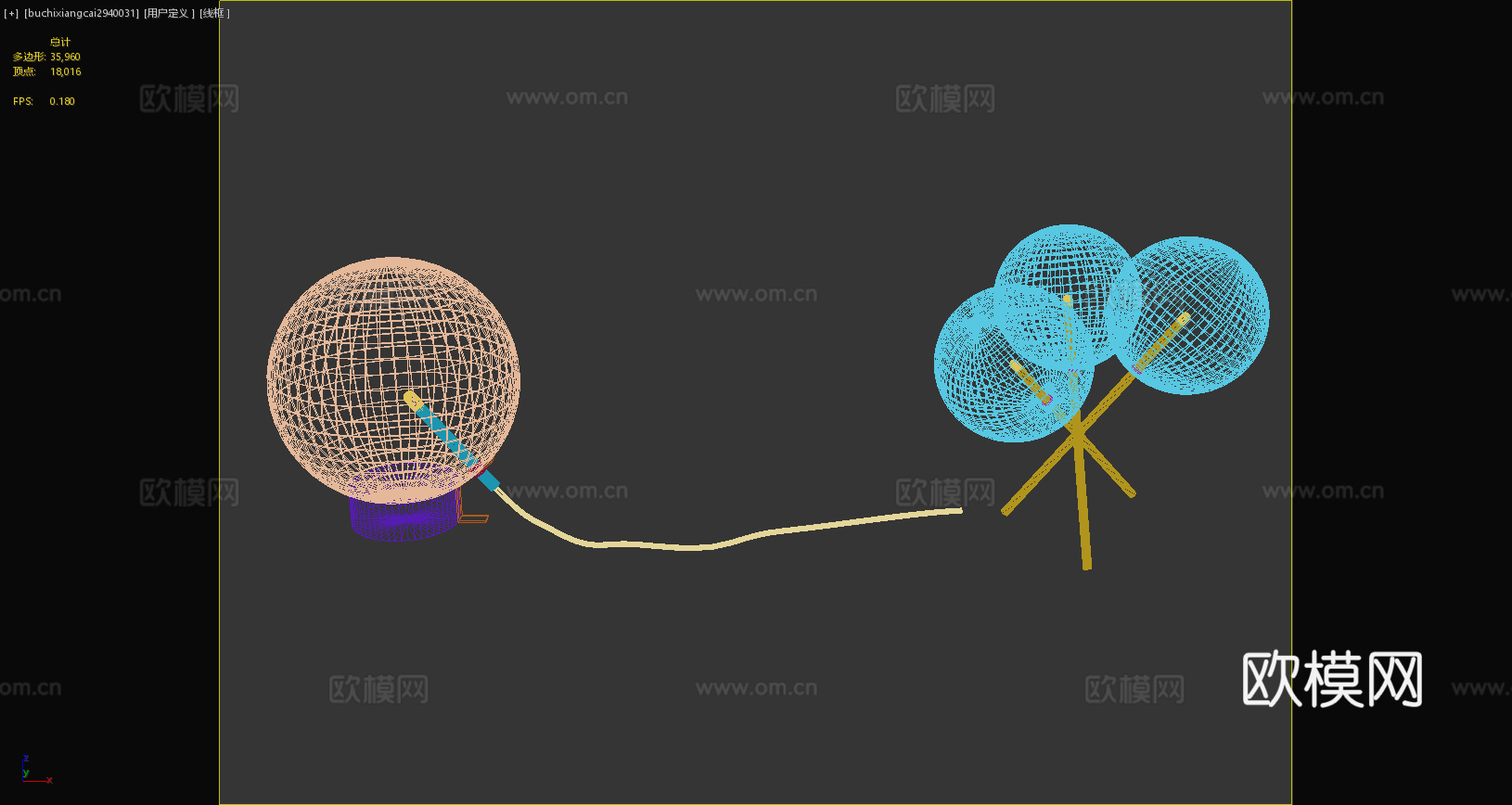 台灯 现代台灯 玻璃台灯 金属台灯 简约台灯3d模型