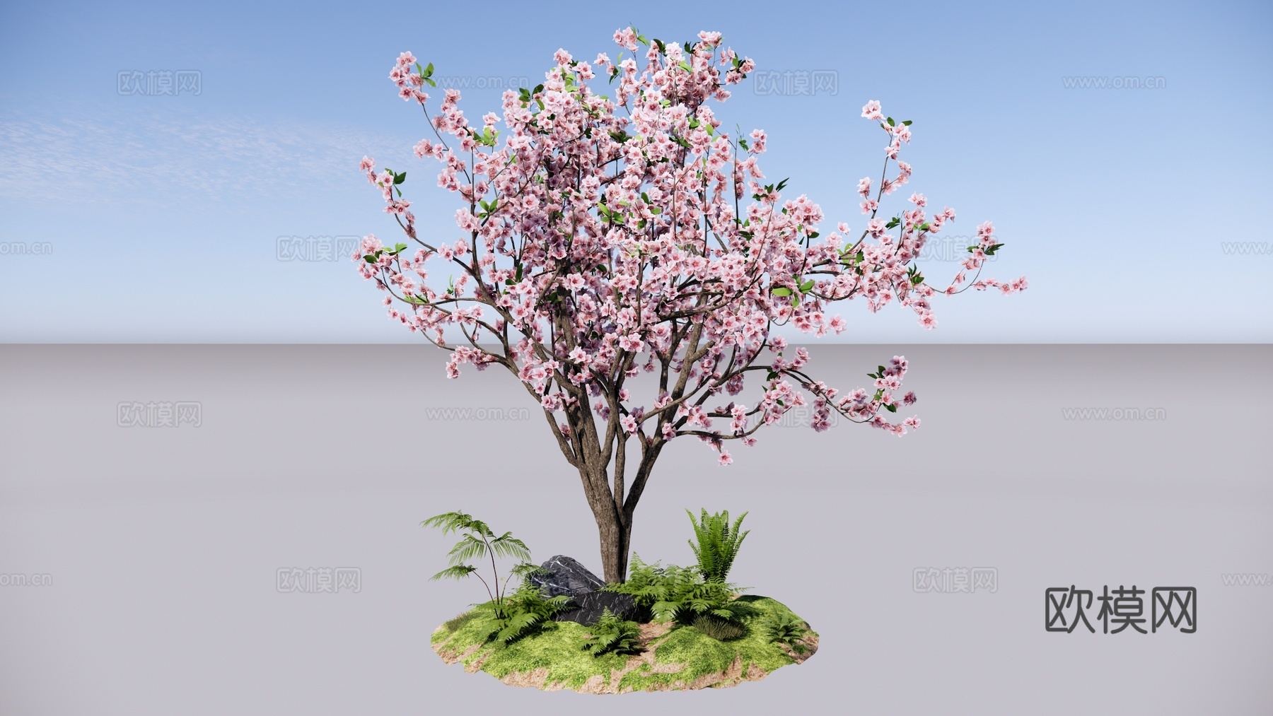 樱花树 桃花树 海棠树 庭院花树su模型