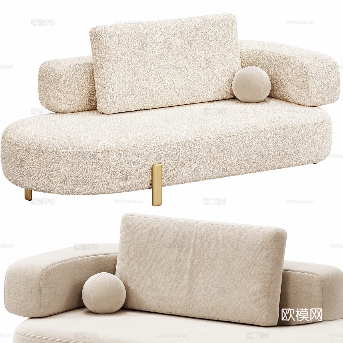 Dormeuse 沙发由Turri设计3d模型