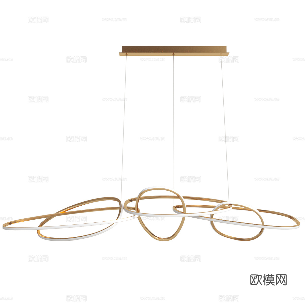 现代简约轻奢吊灯 吊灯 简约吊灯 餐厅吊灯3d模型