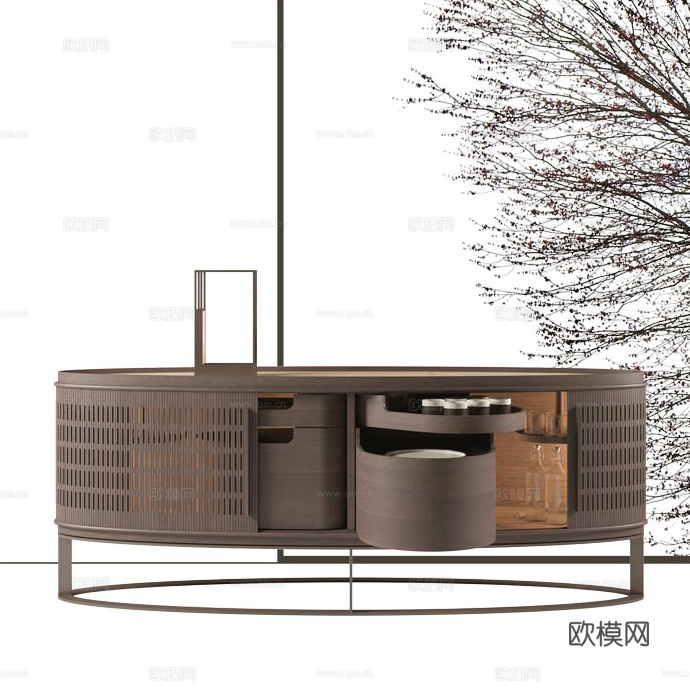 DIMENSIONE CHIWINGLO 意式电视柜3d模型下载（渲染图2）