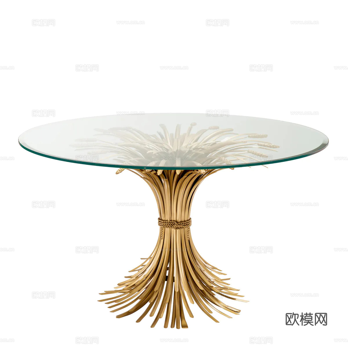 ELCHHOLTZ 轻奢玻璃餐桌3d模型下载（渲染图2）