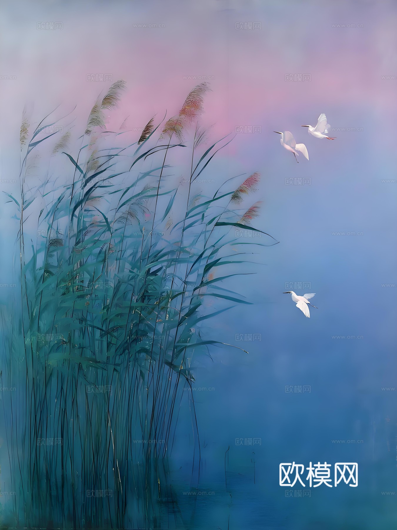 现代时尚艺术风景挂画画芯
