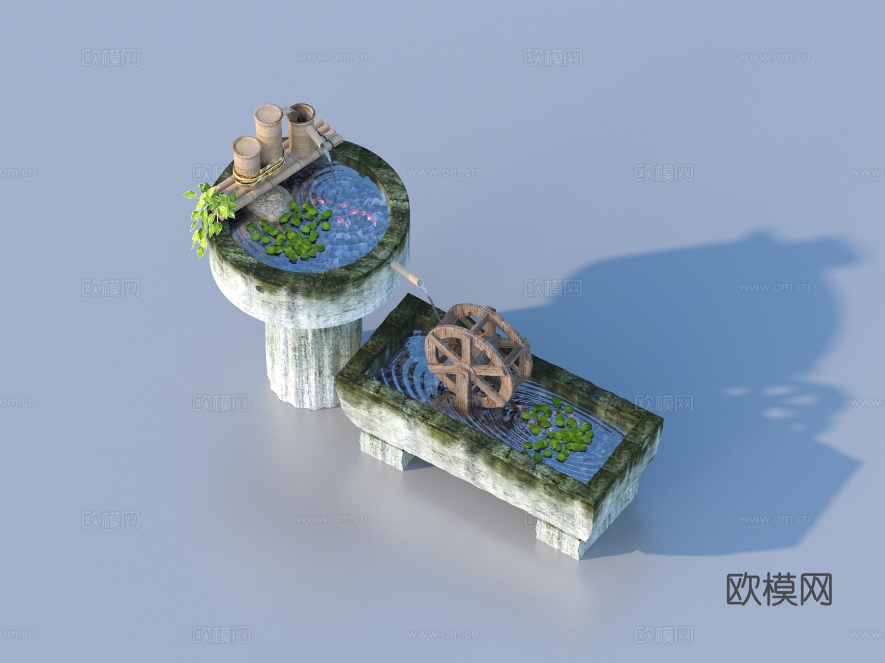 水景 水钵 庭院小品3d模型