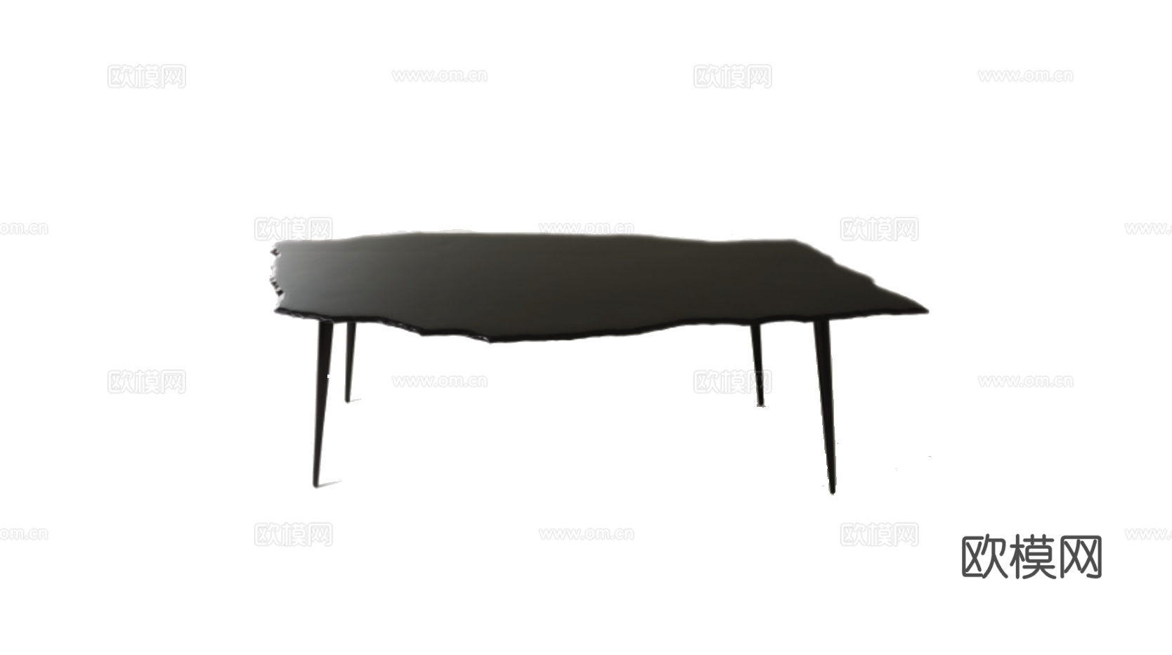 edra 黑色茶几3d模型下载