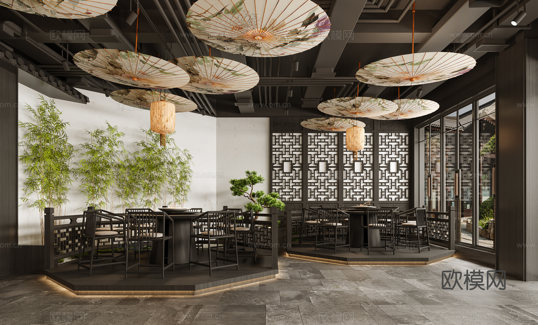 现代卧室免费3d模型下载（渲染图3）