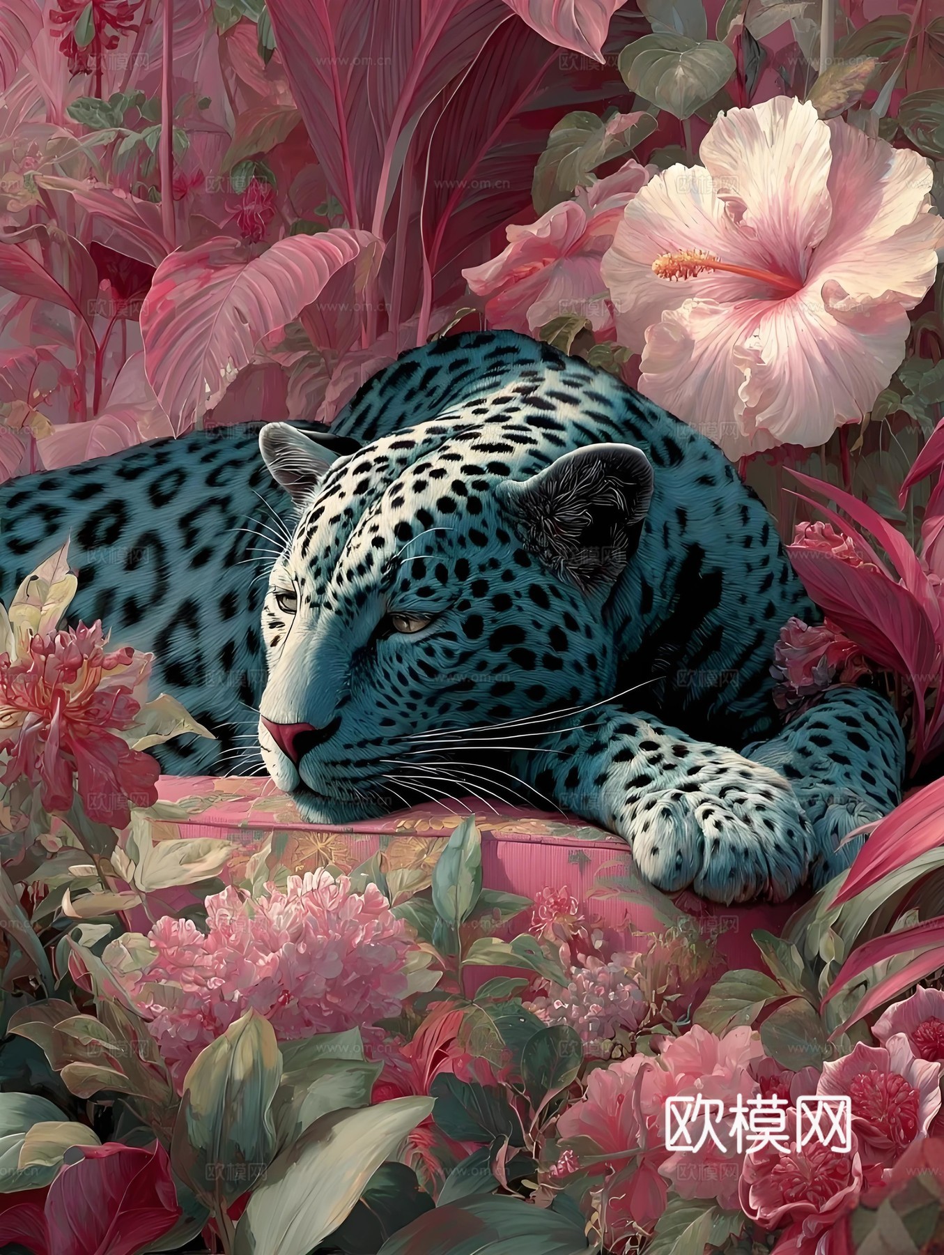 豹子挂画画芯