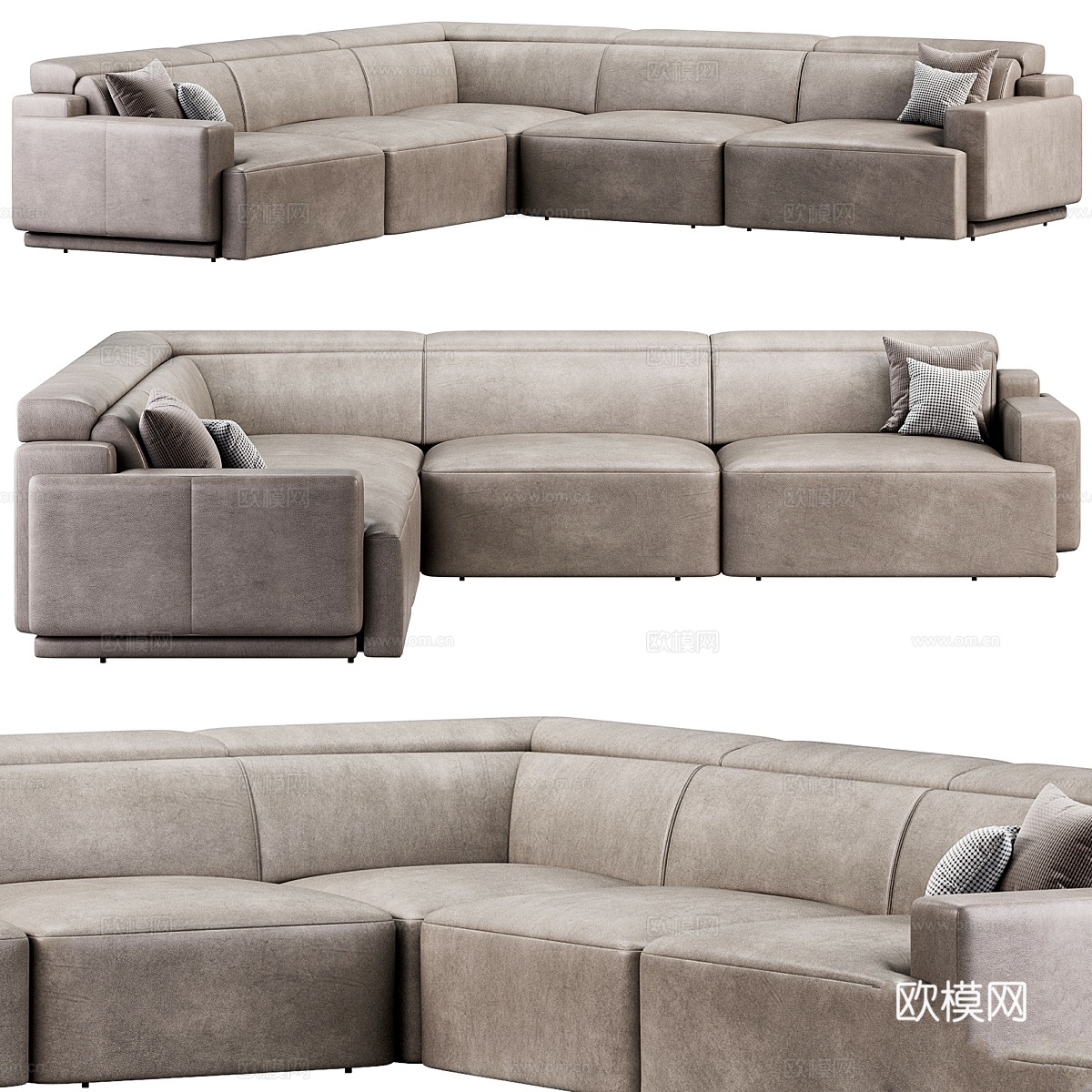 Iago模块化角落沙发由Natuzzi3d模型