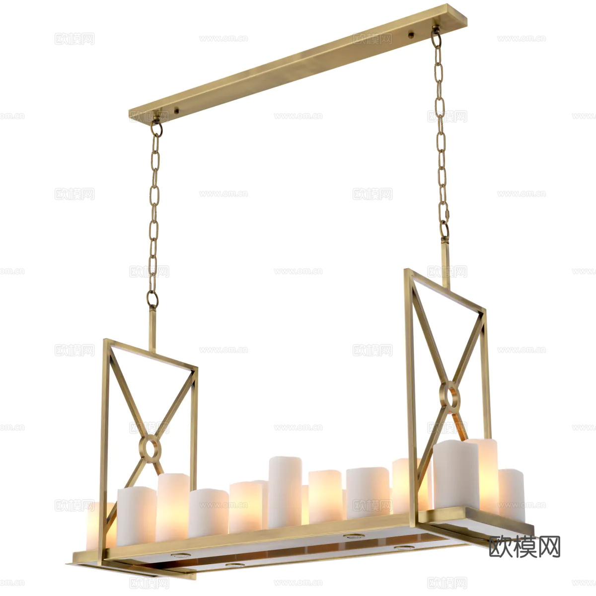 ELCHHOLTZ 中古风烛台吊灯3d模型下载（渲染图5）