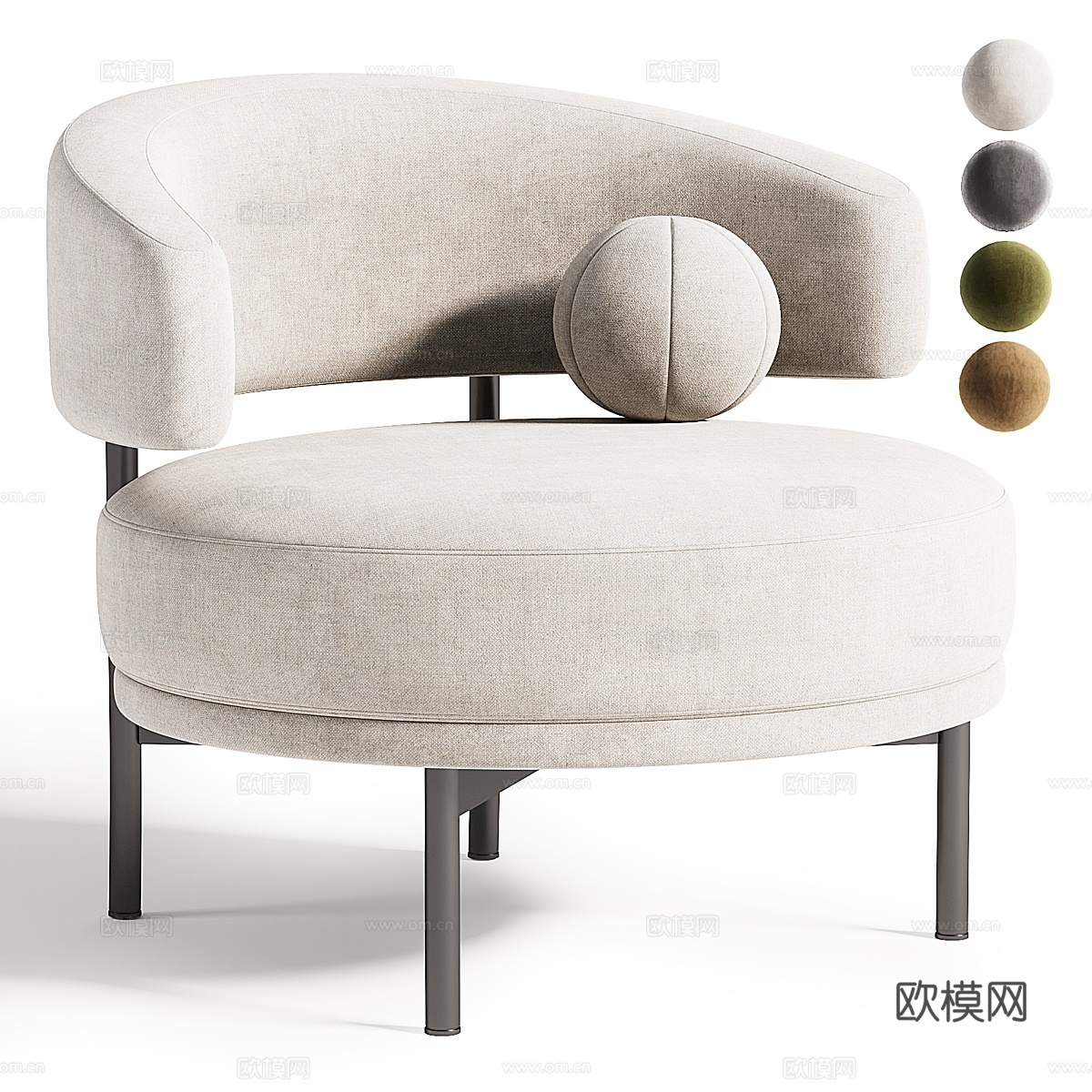 Bonaldo Neuilly 休闲扶手椅3d模型