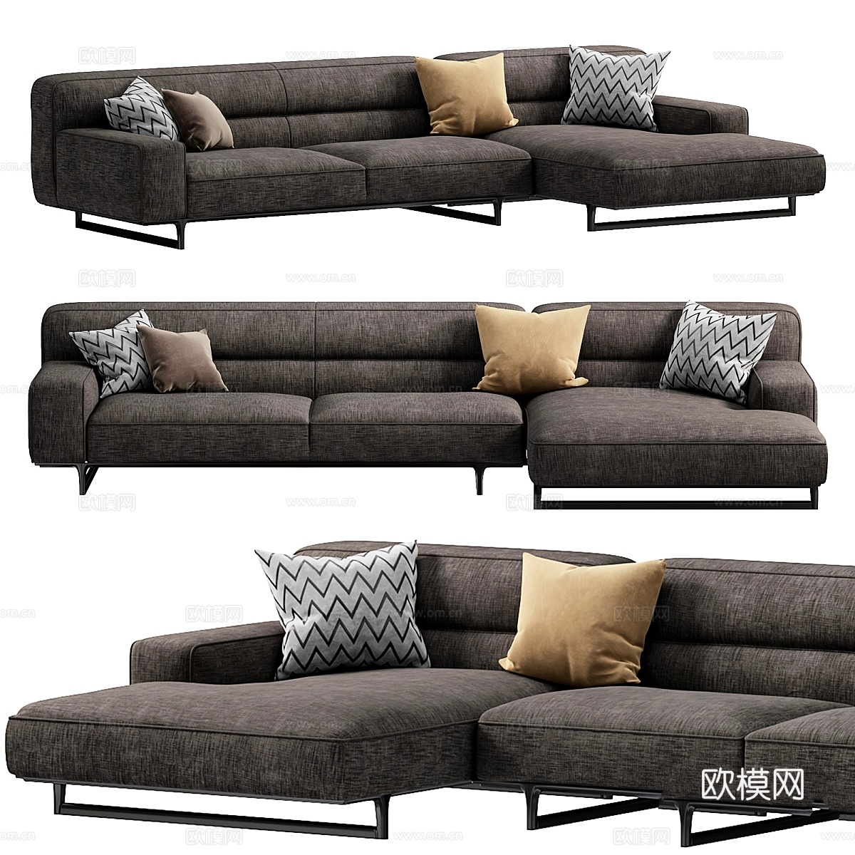 Kendo 模块化沙发由 Natuzzi 设计3d模型