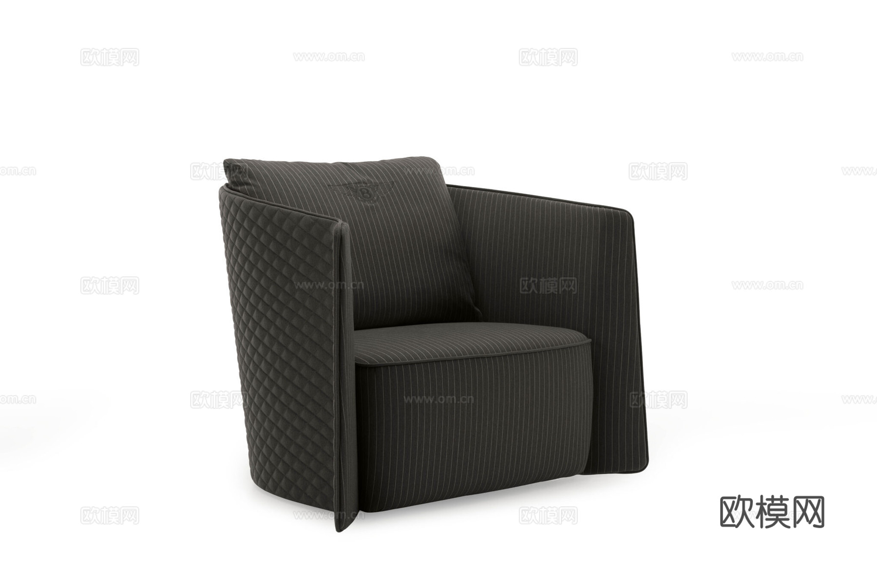BENTLEY 意式单人沙发3d模型下载（渲染图1）