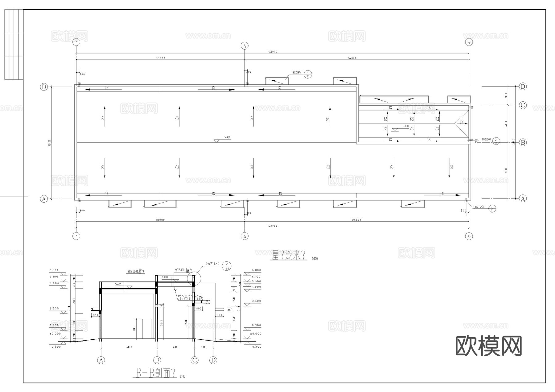 机修动力车间cad施工图