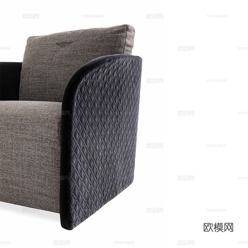 BENTLEY 意式单人沙发3d模型下载（渲染图2）