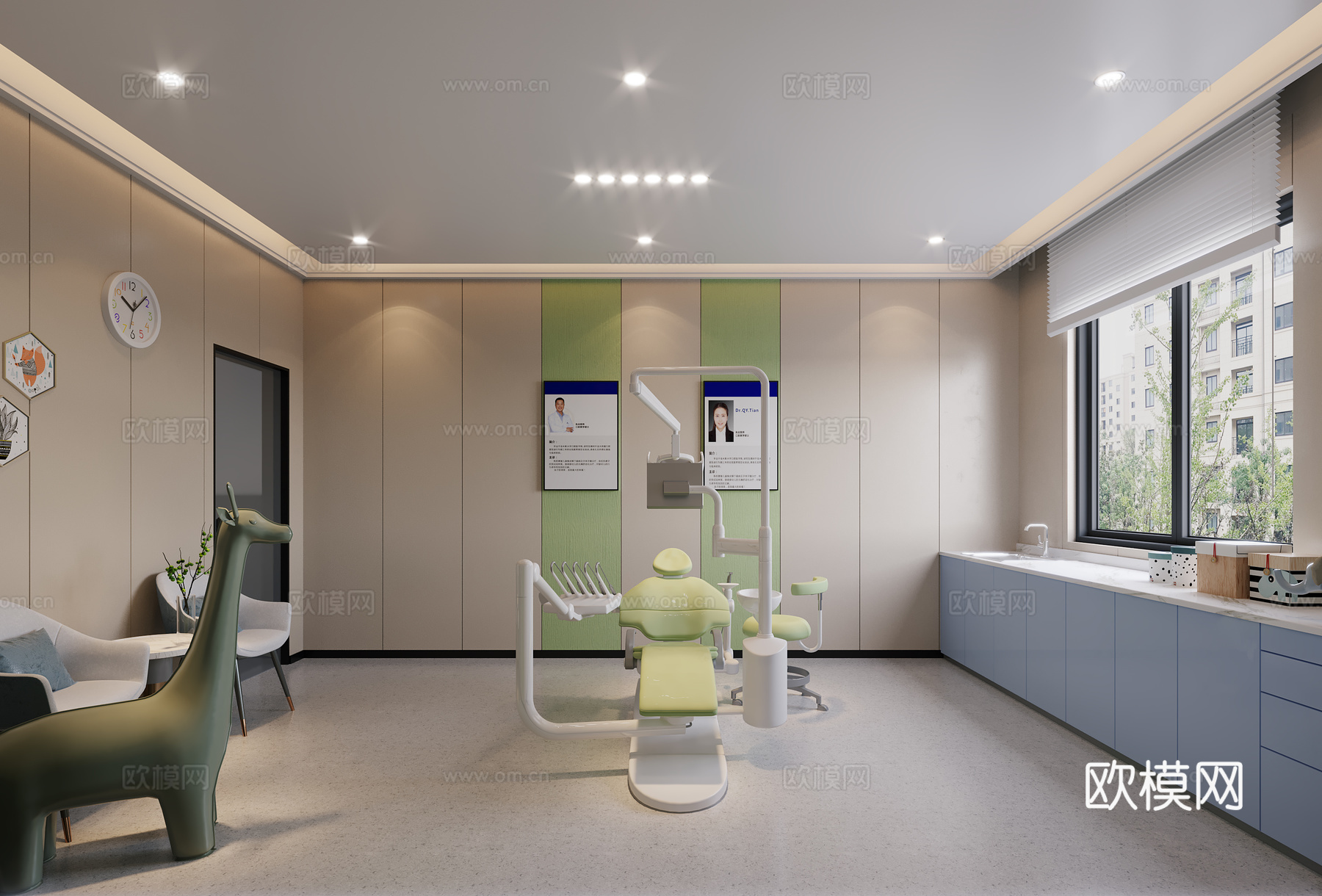 儿童口腔科诊室3d模型下载（渲染图2）