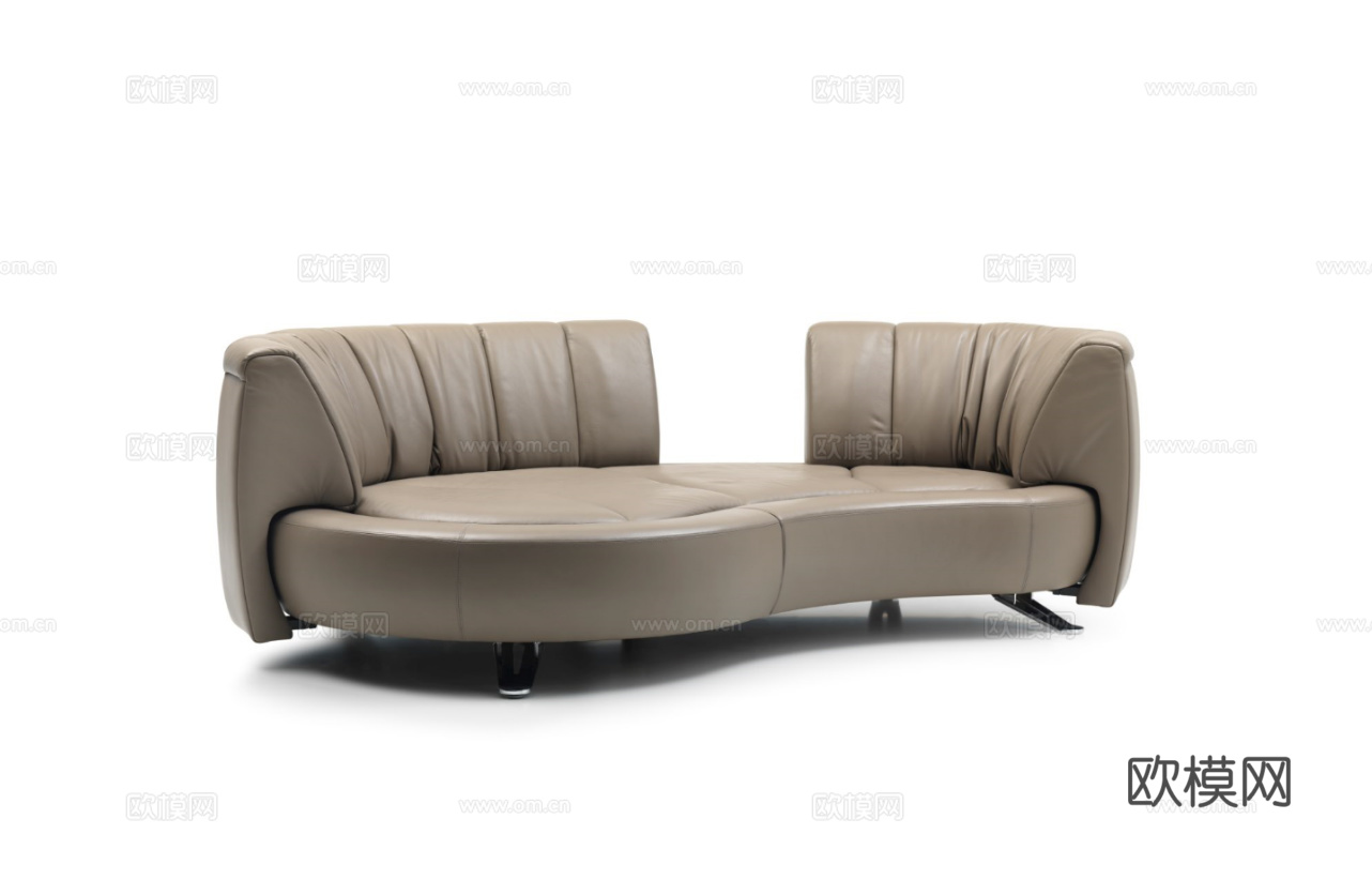 de Sede 弧形沙发3d模型下载（渲染图1）