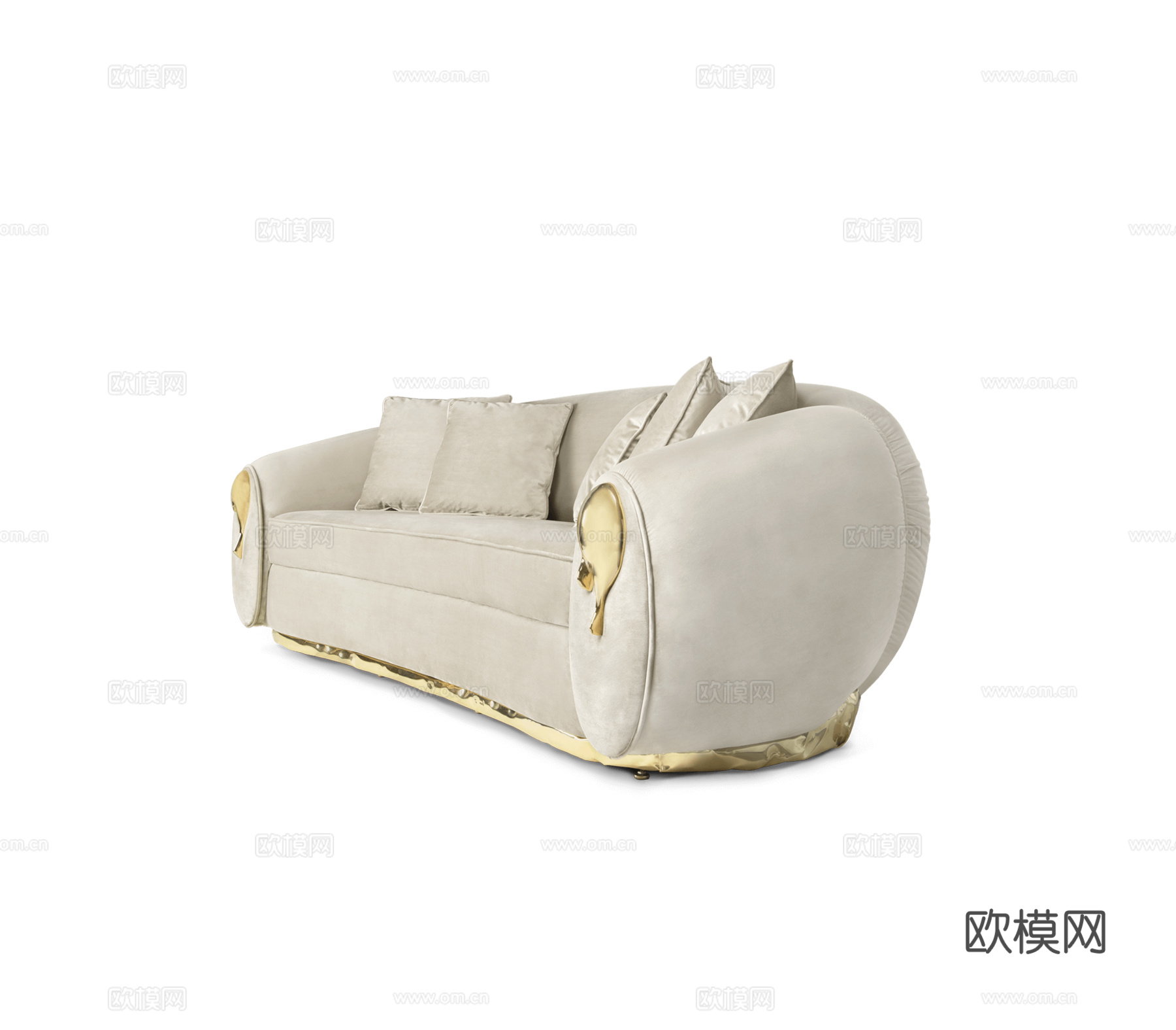 BOCA DOLOBO 意式弧形沙发3d模型下载（渲染图2）