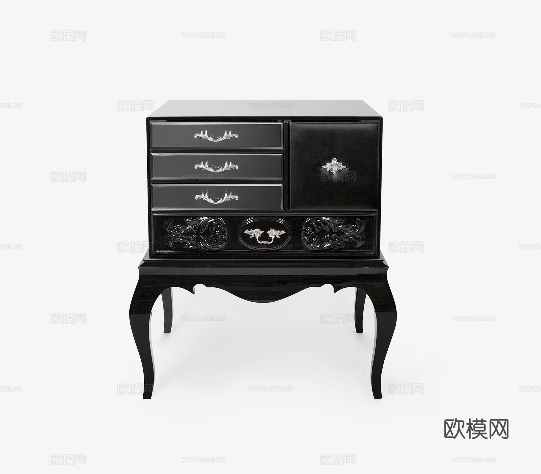 BOCA DOLOBO 简欧床头柜3d模型下载（渲染图1）