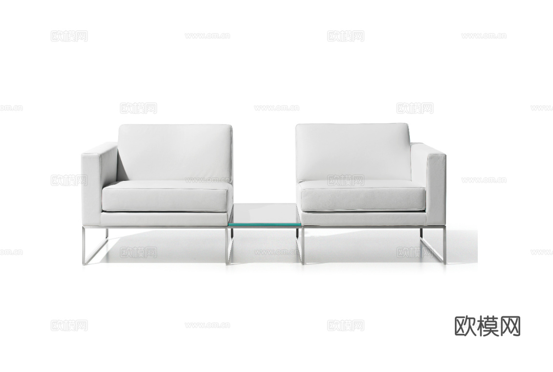 de Sede 双人沙发（边几）3d模型下载（渲染图1）