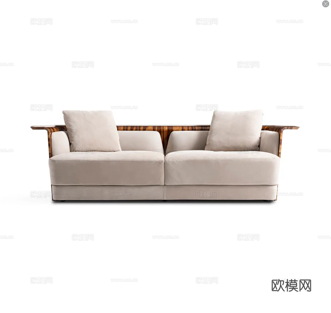 BENTLEY 意式双人沙发3d模型下载（渲染图1）