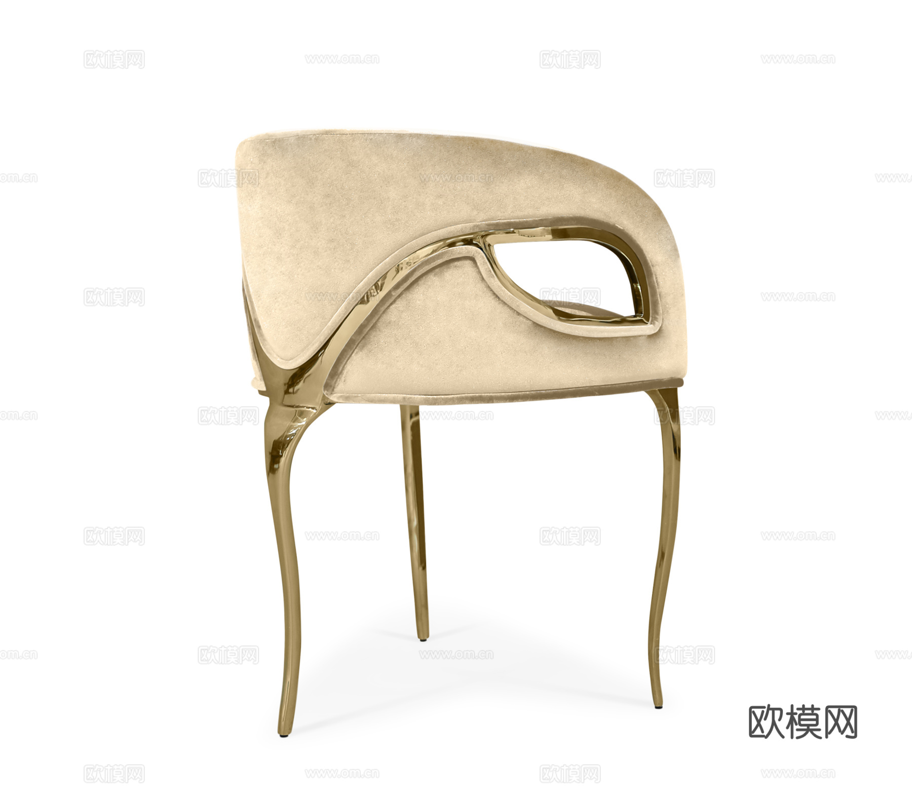 BOCA DOLOBO 意式餐椅3d模型下载（渲染图4）